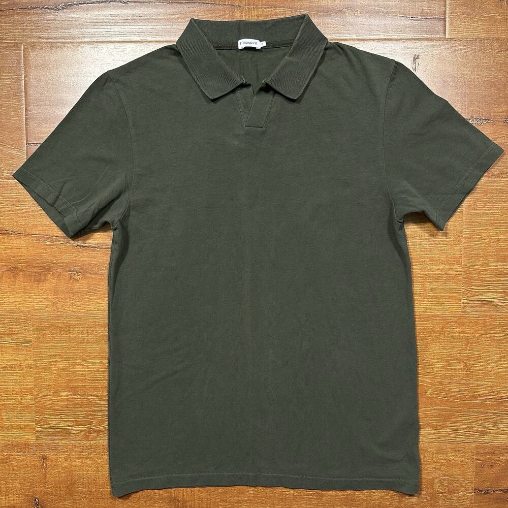 Filippa K Polo Shirt Men S Green Short Sleeve Open Collar Luxury Preppy Portugal